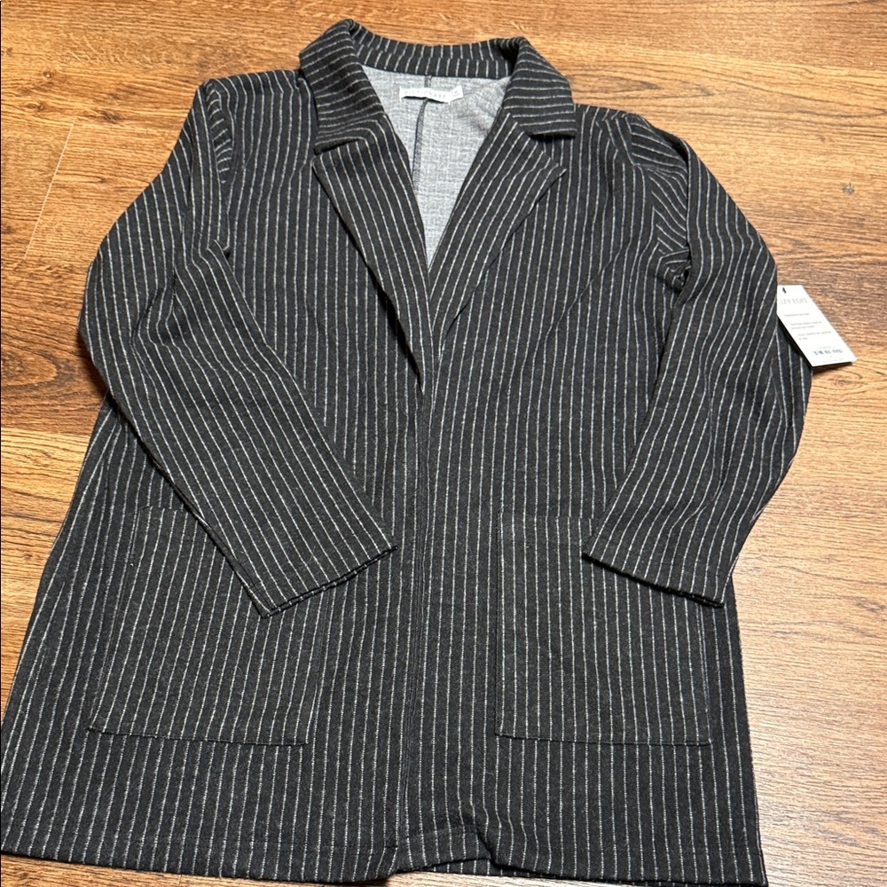 Striped Black Blazer